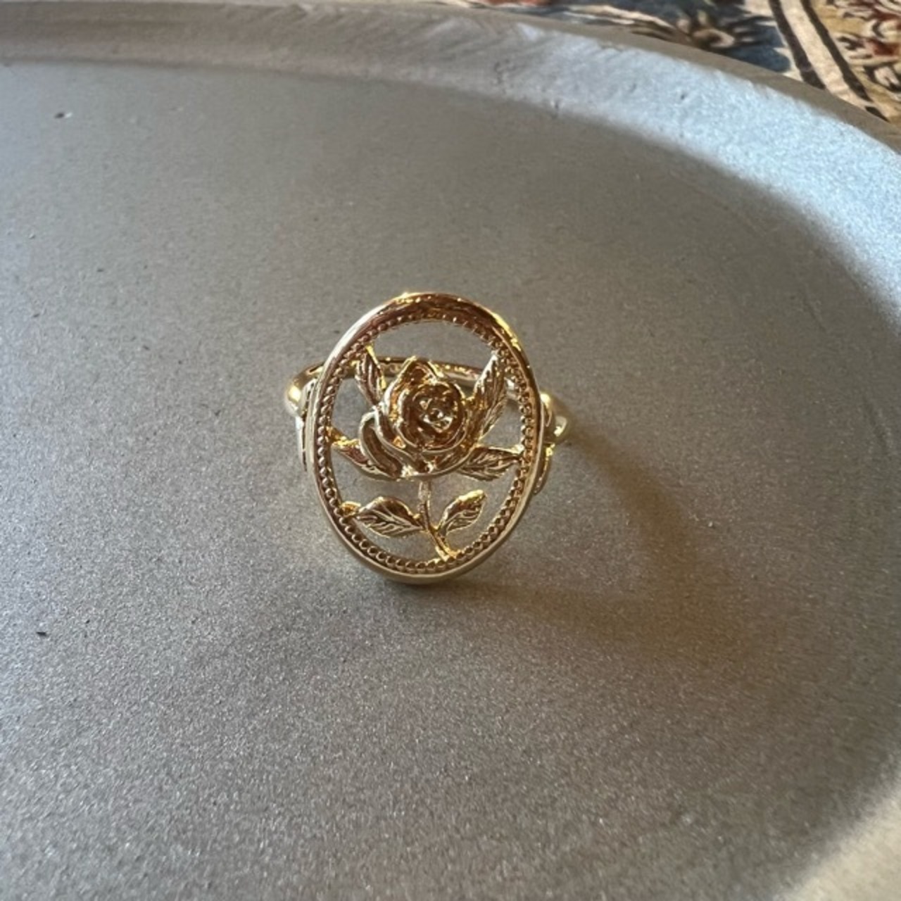 TOPANGA Jewelry Gold Rose Ring　Size 13 15　ゴールドローズリング　指輪　リング　プレゼント　ローズ　バラ　フラワー