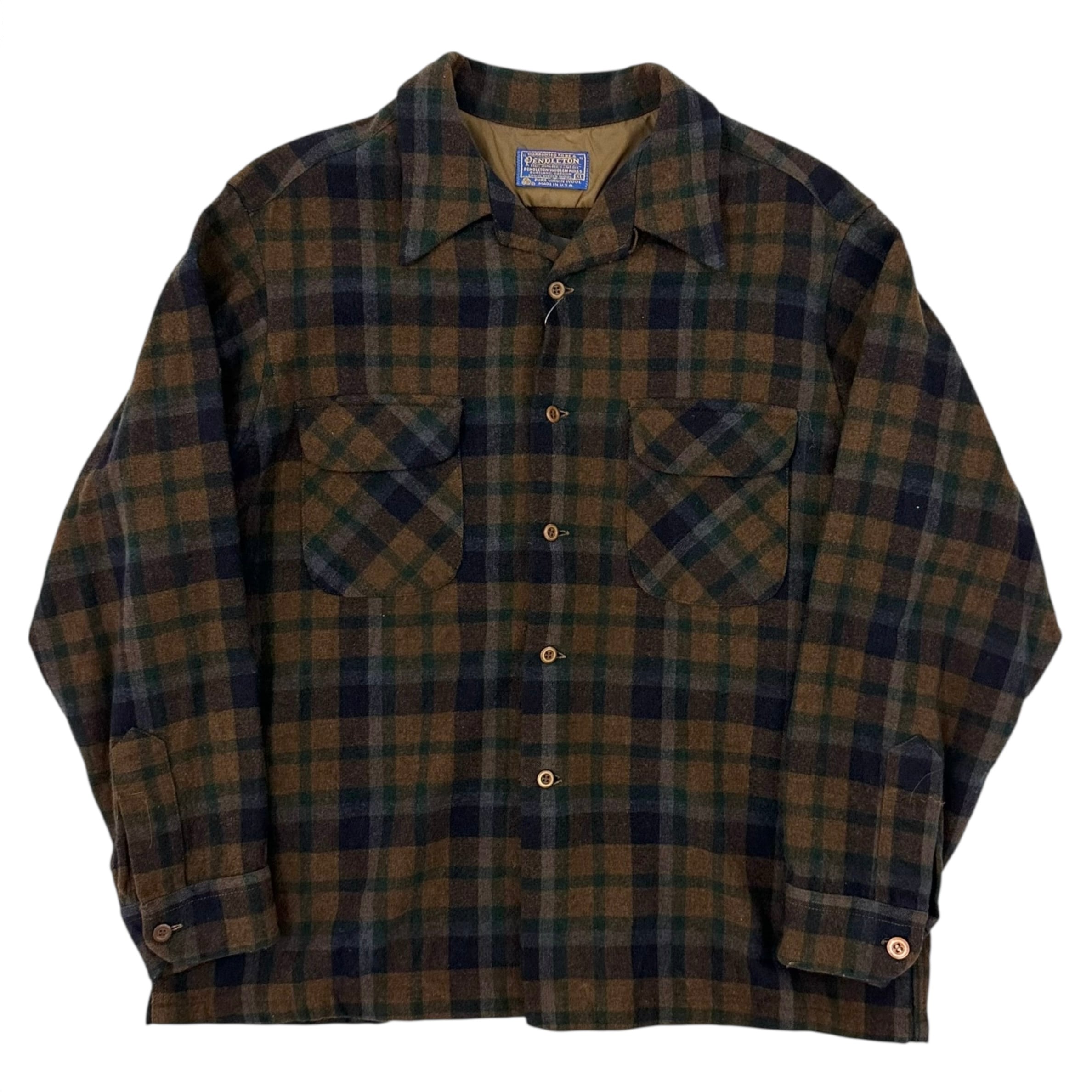 70's PENDLETON Board Shirt brown×navy | BerBerJin Yuhodo