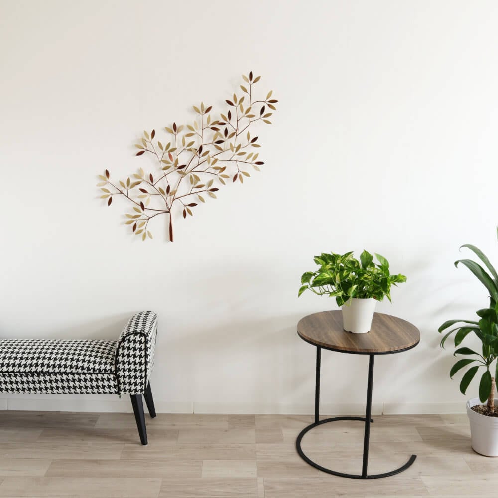 北欧モダン リーフデザインのアイアンウォールデコレーション(幅70×高さ90cm) 壁掛けインテリア