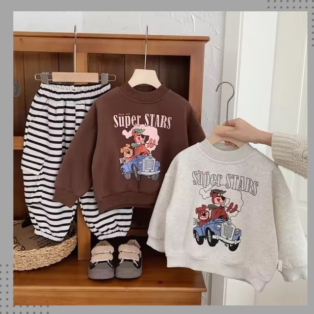 あったか裏起毛プリントスウェット