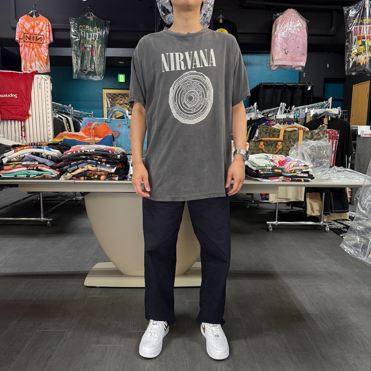 【NIRVANA】ニルヴァーナ "VESTIBULE" giantタグ 90's Vintage Tシャツ