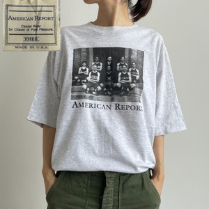 GF129 Tシャツ アメリカンレポート 90年代 USA製 フォトT 霜降り