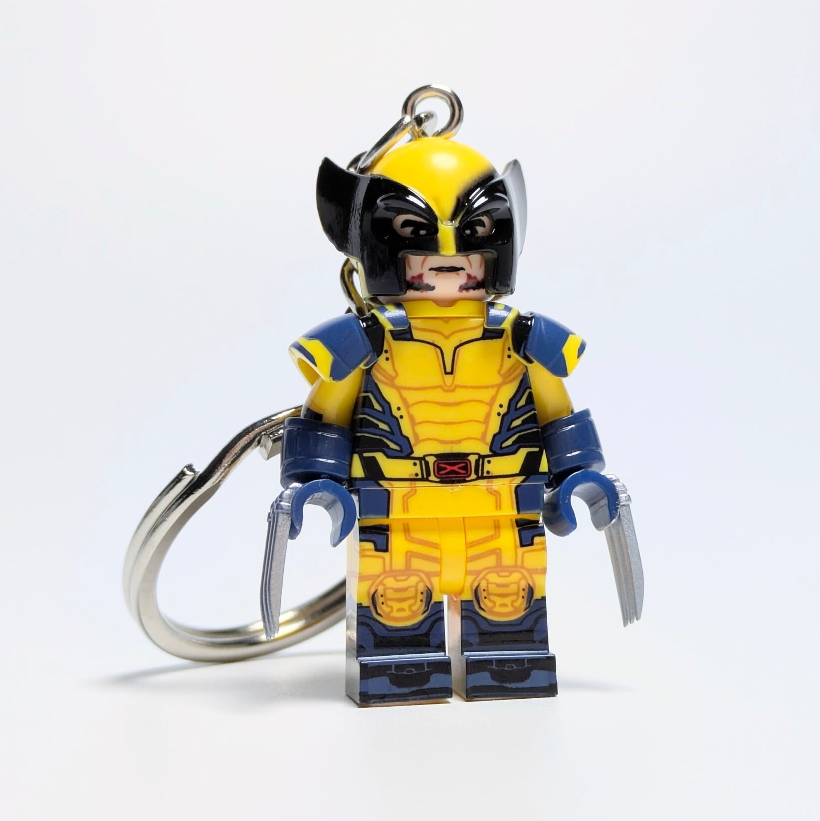 ★ブロックフィギュアキーホルダー★【 Wolverine ( ウルヴァリン ) 】ウルヴァリン 実写ver. / X-MEN / ニューアベンジャーズ / MARVEL〚アメリカン雑貨 アメトイ〛