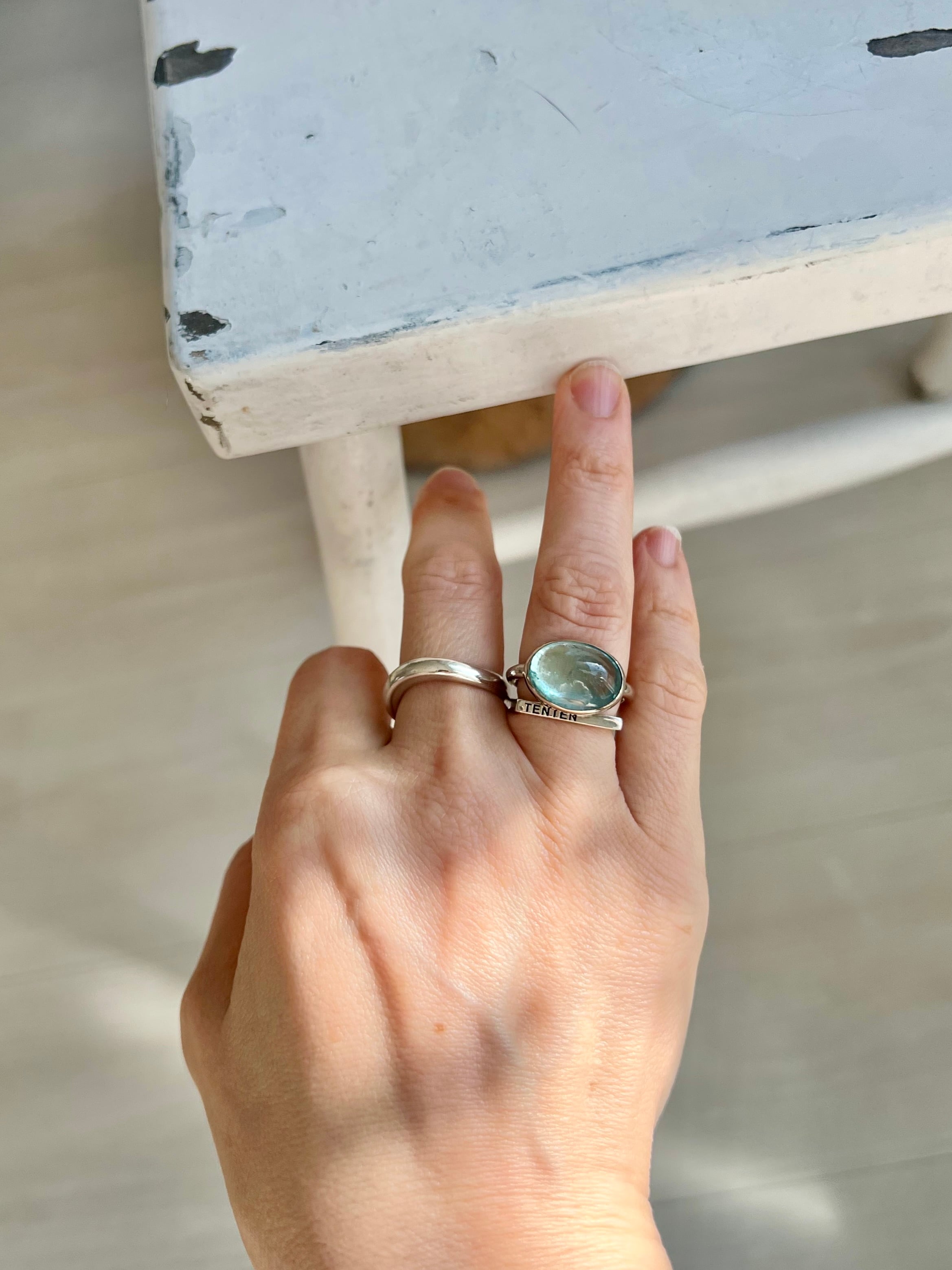 スタジオテンテン　aquamarine ring 大粒アクアマリンリング スタジオテンテン aquamarine ring 大粒アクアマリンリング studio