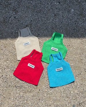 予約【eomuk】Simple Ribbed Top (4 Colors)