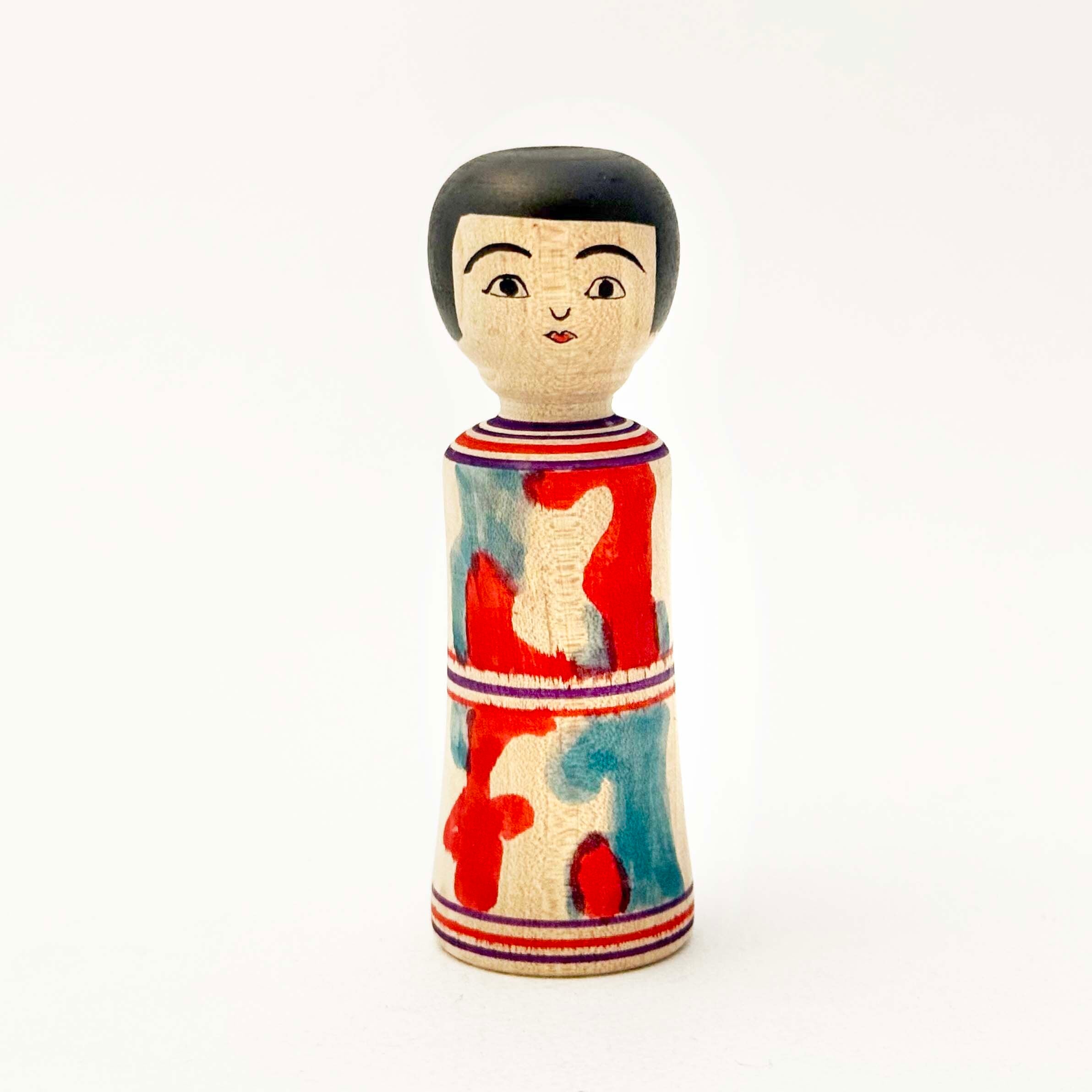 津軽系 / 長谷川健三工人（赤と緑の抽象柄）