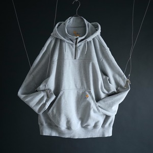 " carharrt " over silhouette half zip-up design hoodie sweat pullover
