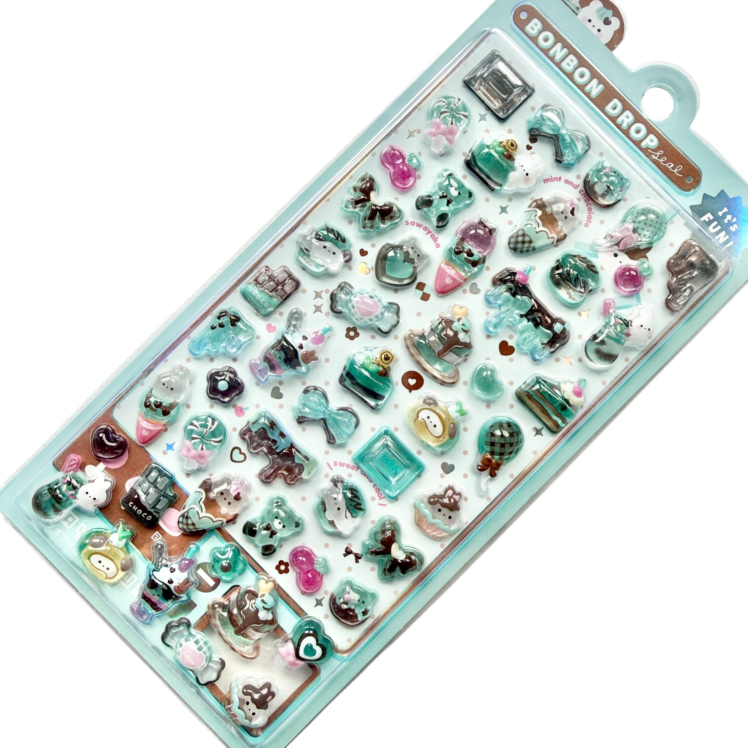 5枚セット】ボンボンドロップシール ちょこみん すいーつ うぃっしゅ