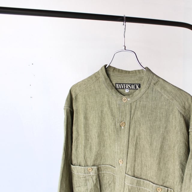 HAVERSACK C/Lグリーンデニムバンドカラーシャツ 822325 | C.COUNTLY
