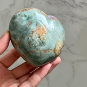 オーシャンジャスパー*大きめハート2*天然石インテリア*置き物