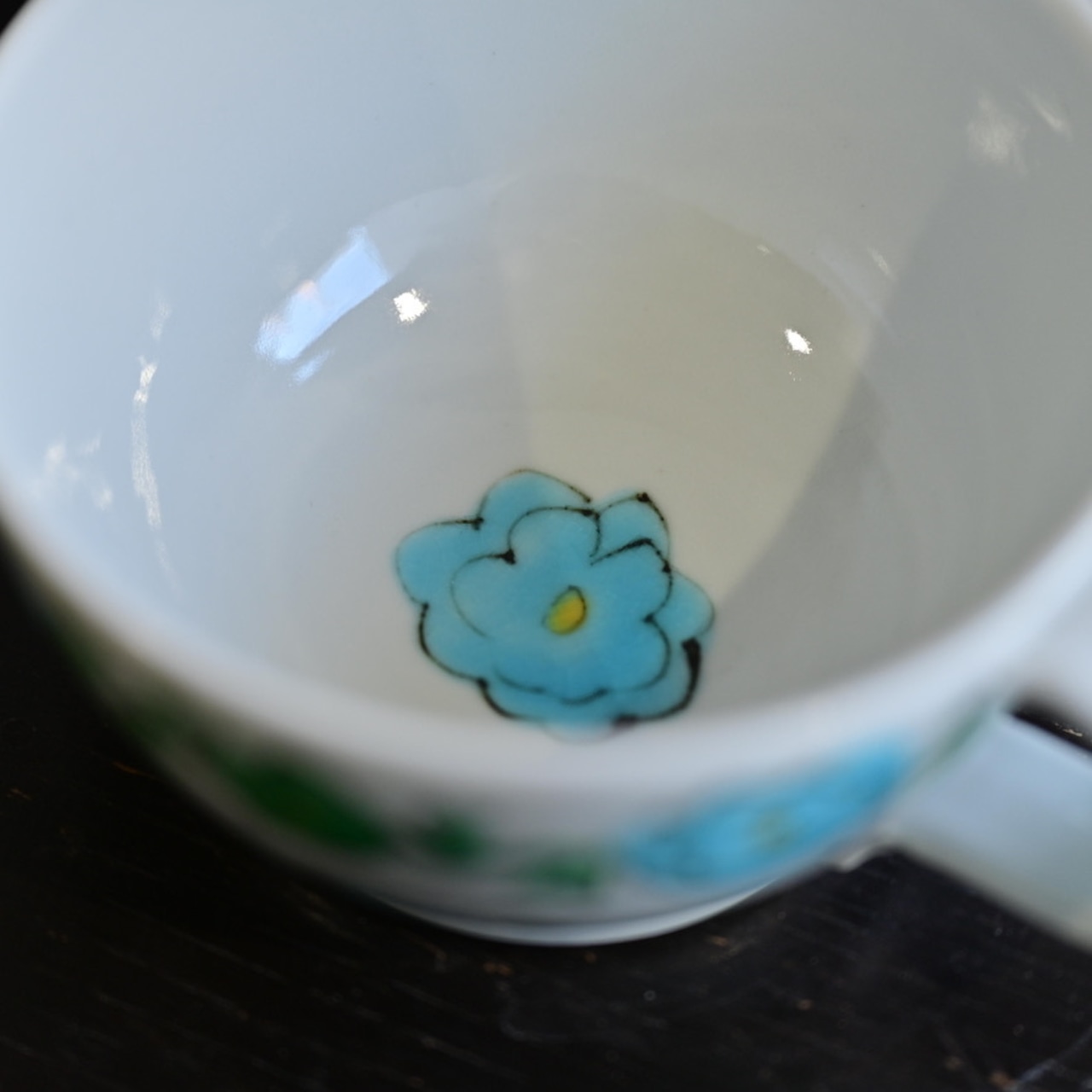 mn8 村田菜穂美作 丸形マグ「水色花唐草」/ 2104130000379