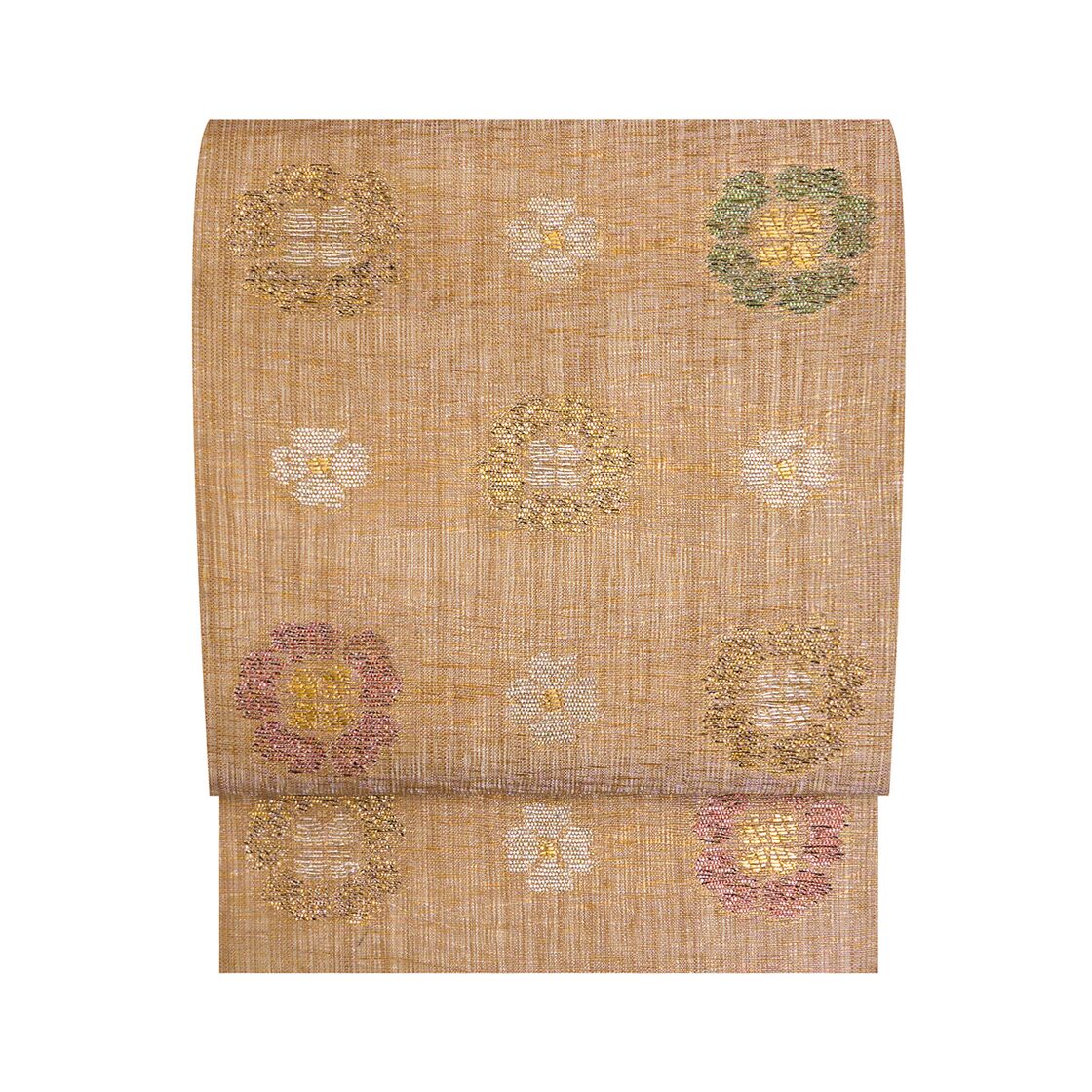 徳田義三図案 しょうざん 燦煌華 「サマルカンドの花」 袋帯 【中古 