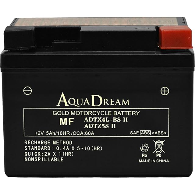 アクアドリーム バイク用バッテリー YTX4L-BS FTX4L-BS互換 GOLD