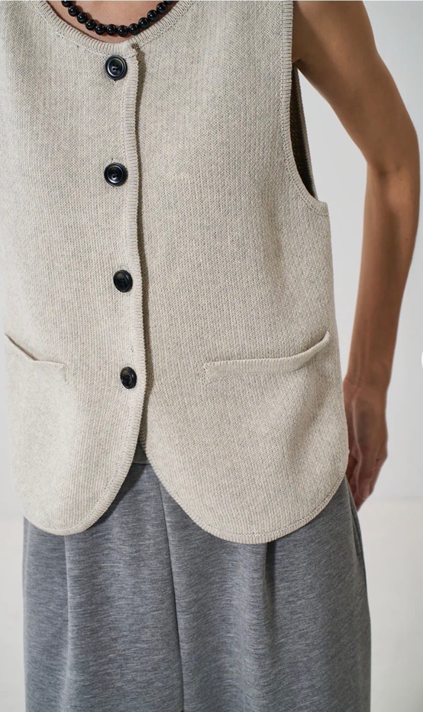 YENN 】 BOAT NECK KNIT VEST | valance 福井｜レディース セレクト