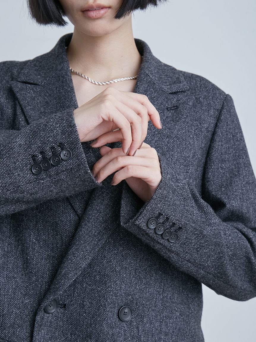MIESROHE】ツィードダブルブレストジャケット | Kawashima Online Shop