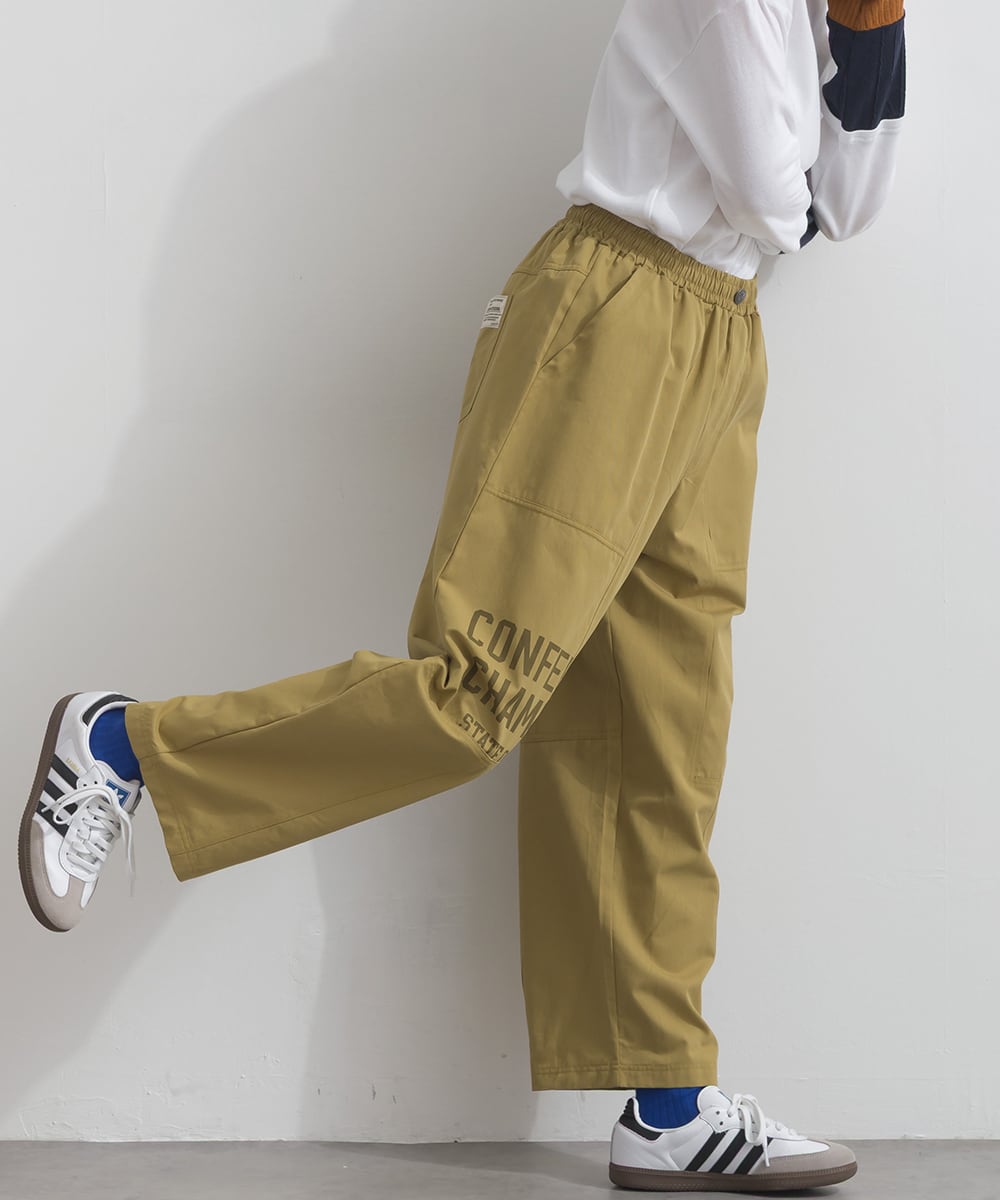 K261040 ロゴプリントツイルワークパンツ / Logo Print Twill Work