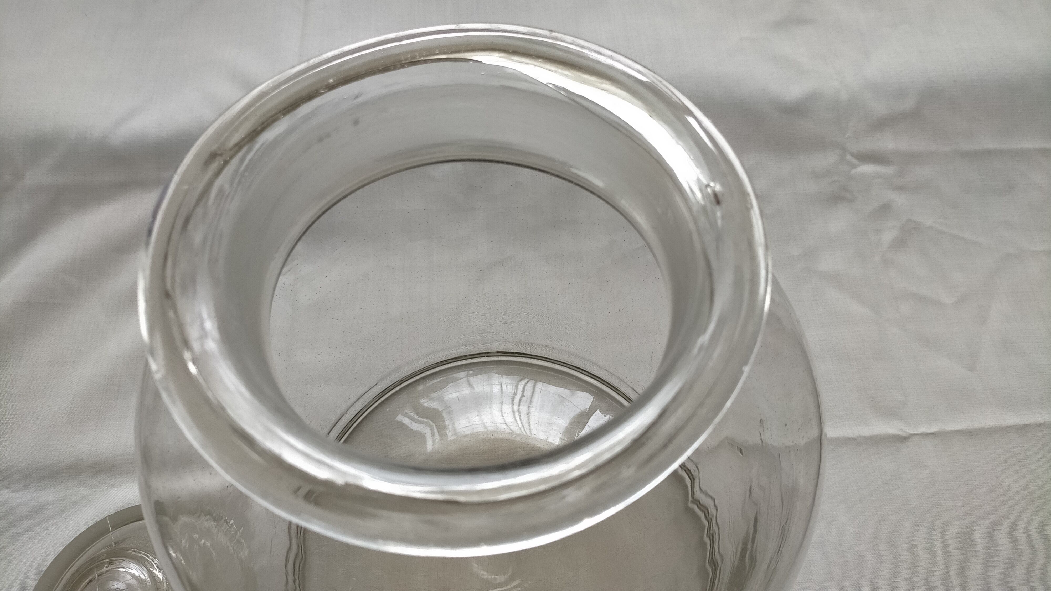 Sold Out】昭和レトロ☆モヤモヤ硝子の蓋付きガラス瓶(大) | Happy MAKANA