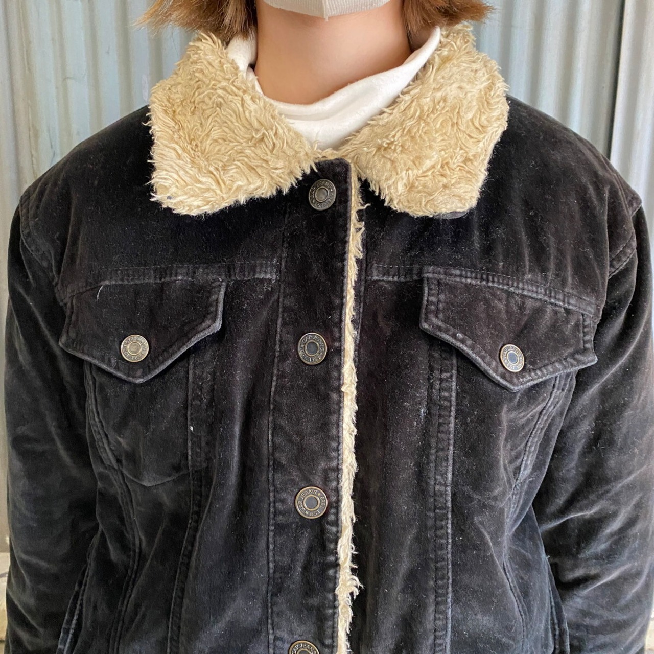 GAP ギャップ ボア トラッカージャケット ベロア レディースM 古着 