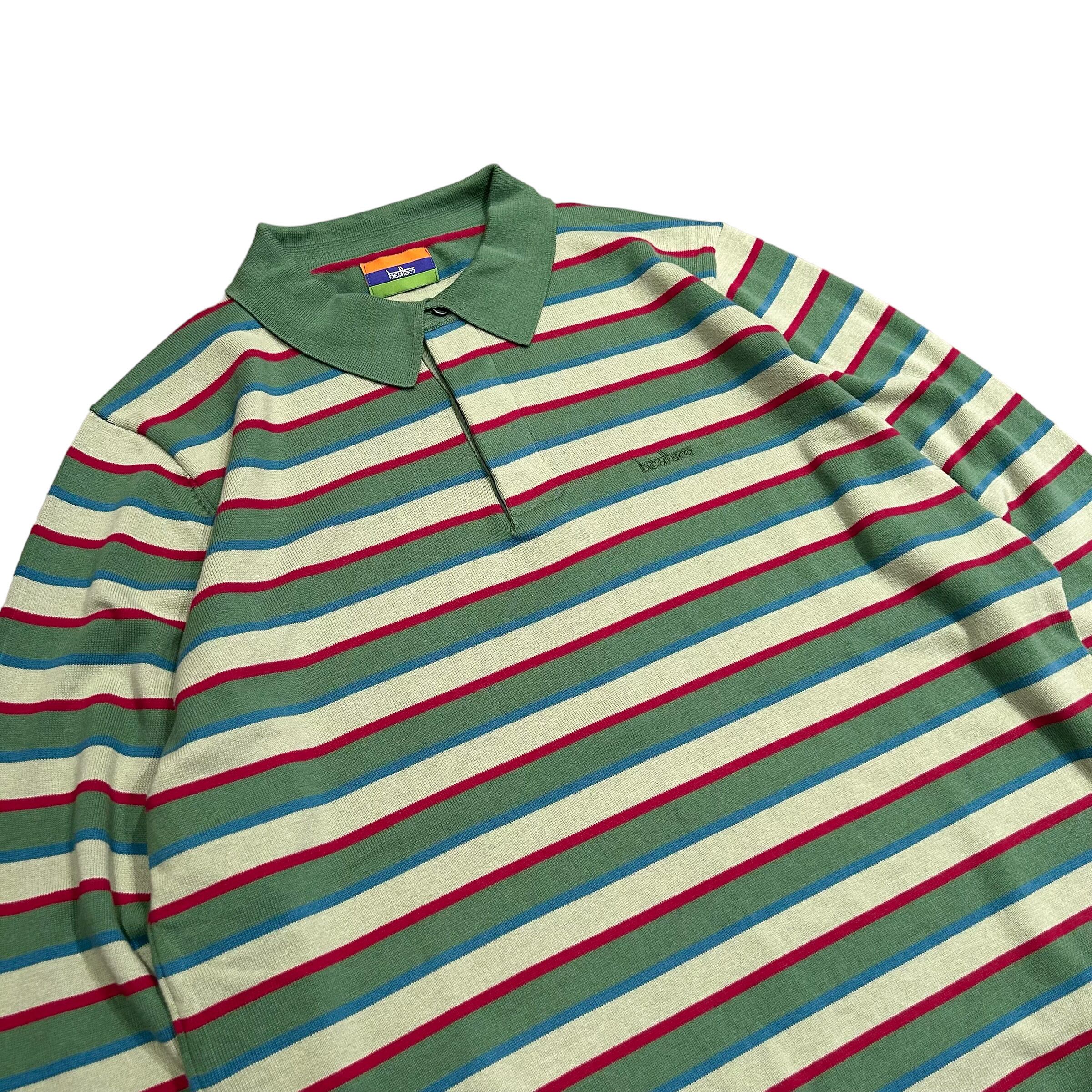 Bedlam Ashram Knit Polo Green / ベドラム アシュラム ニット