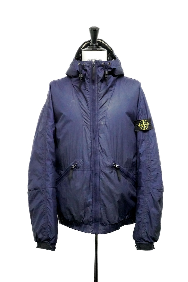 09AW "STONE ISLAND" Nylon Zip-Up Hoodie Down Jacket