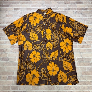 GO BARAFOOT HIBISCUS SHIRT 孔雀 ORANGE