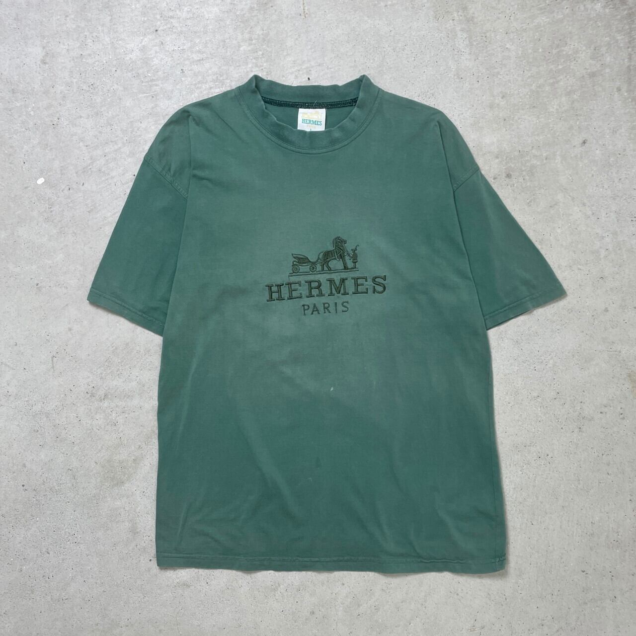 BOOTLEG HERMES PARIS エルメス ブートレグ ロゴ刺繍 Tシャツ メンズL  