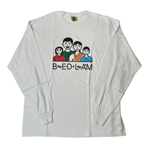 【Bedlam】FAMILY TIES L/S TEE(WHITE) 〈国内送料無料〉