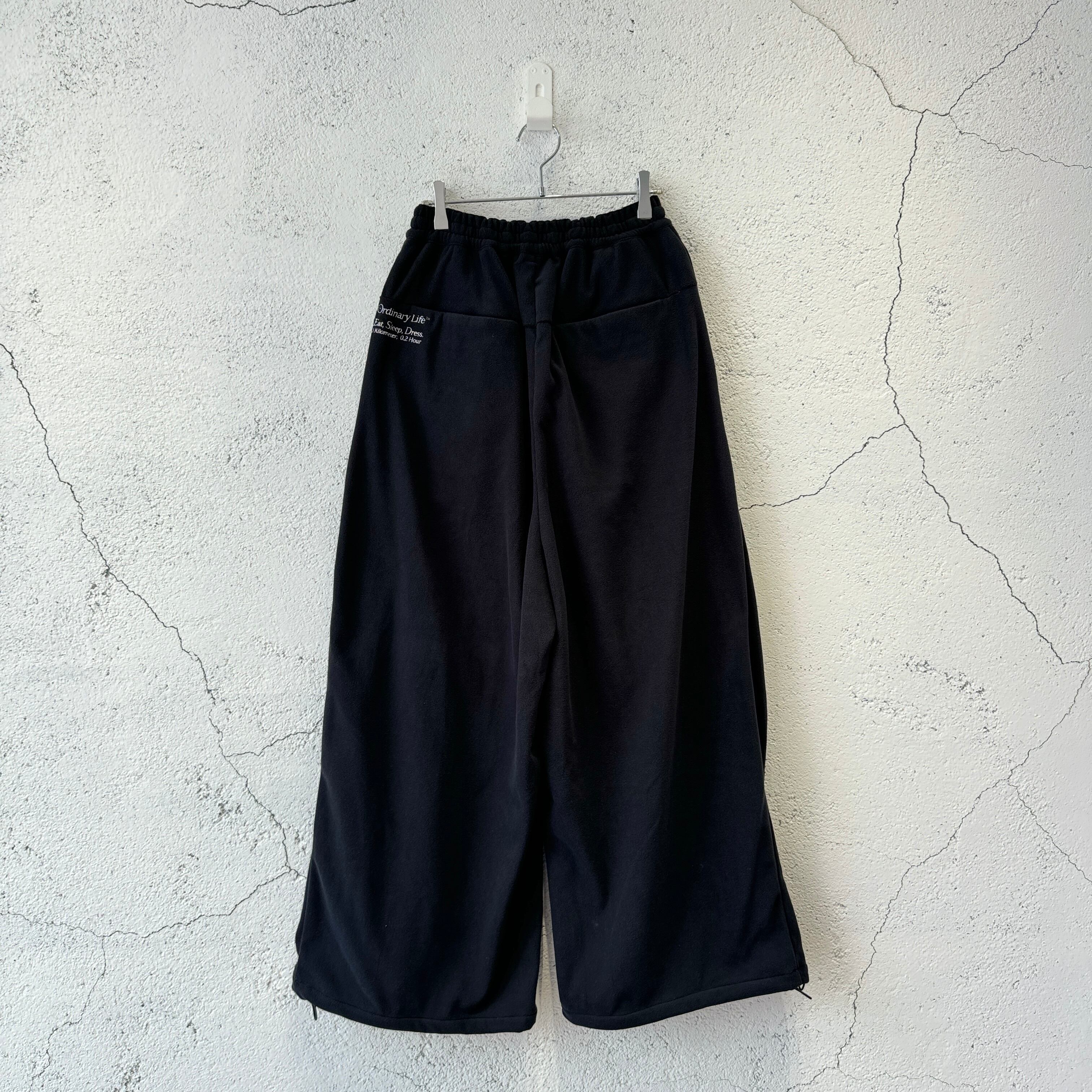 SHINYAKOZUKA / ORDINARY HOME BAGGY WITH POLARTEC / BLACK | ふぁいん 