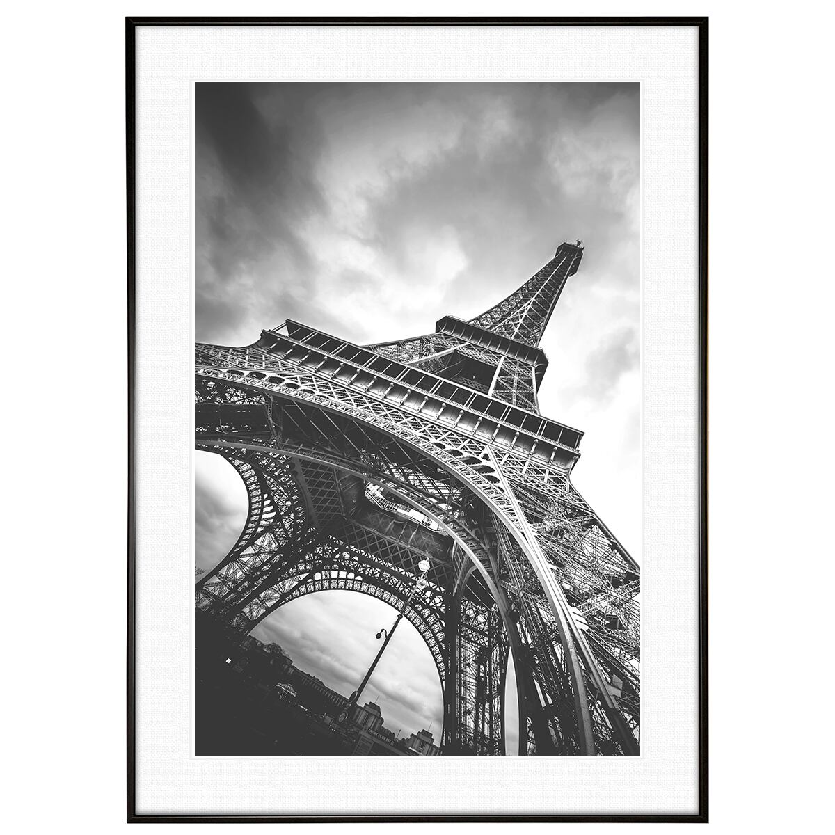 パリの夜景 モノクロアート フレーム付き パリの夜景 モノクロアート フレーム付き パリの夜景 モノクロアート