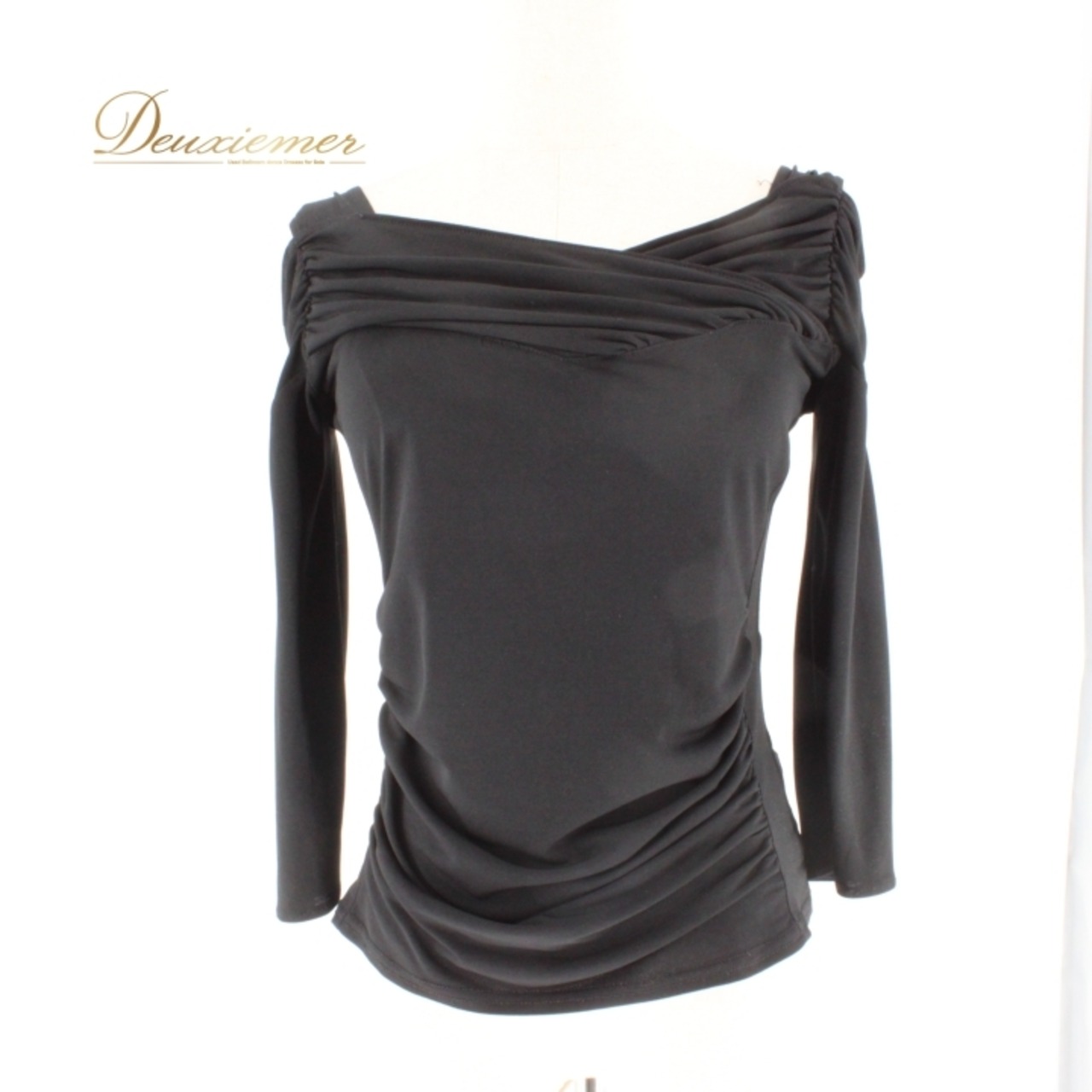 社交ダンス 衣装 スタンダード トップス レッスンウェア レディース 無地 SEKINE セキネ 練習着 ブラック系 長袖 シンプル フォーマル ストレッチ素材 エレガント カジュアル シンプルデザイン フェミニン 練習用 コーディネート ブラック トップス おしゃれ 洗練 体型カバー 楽々着用 脇フリル