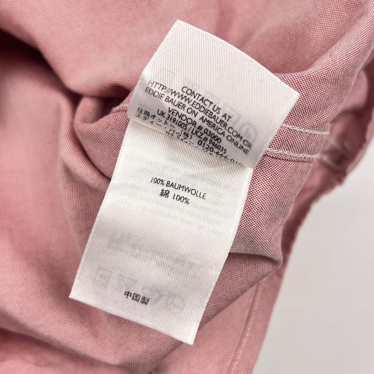 Eddie Bauer エディーバウアー BD ボタンダウン オックスフォード 長袖シャツ S/ピンク系 メンズ