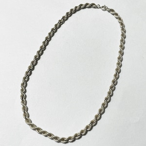 Vintage 835 Siver Heavy Twisted Rope Chain Necklace Made In Hungary