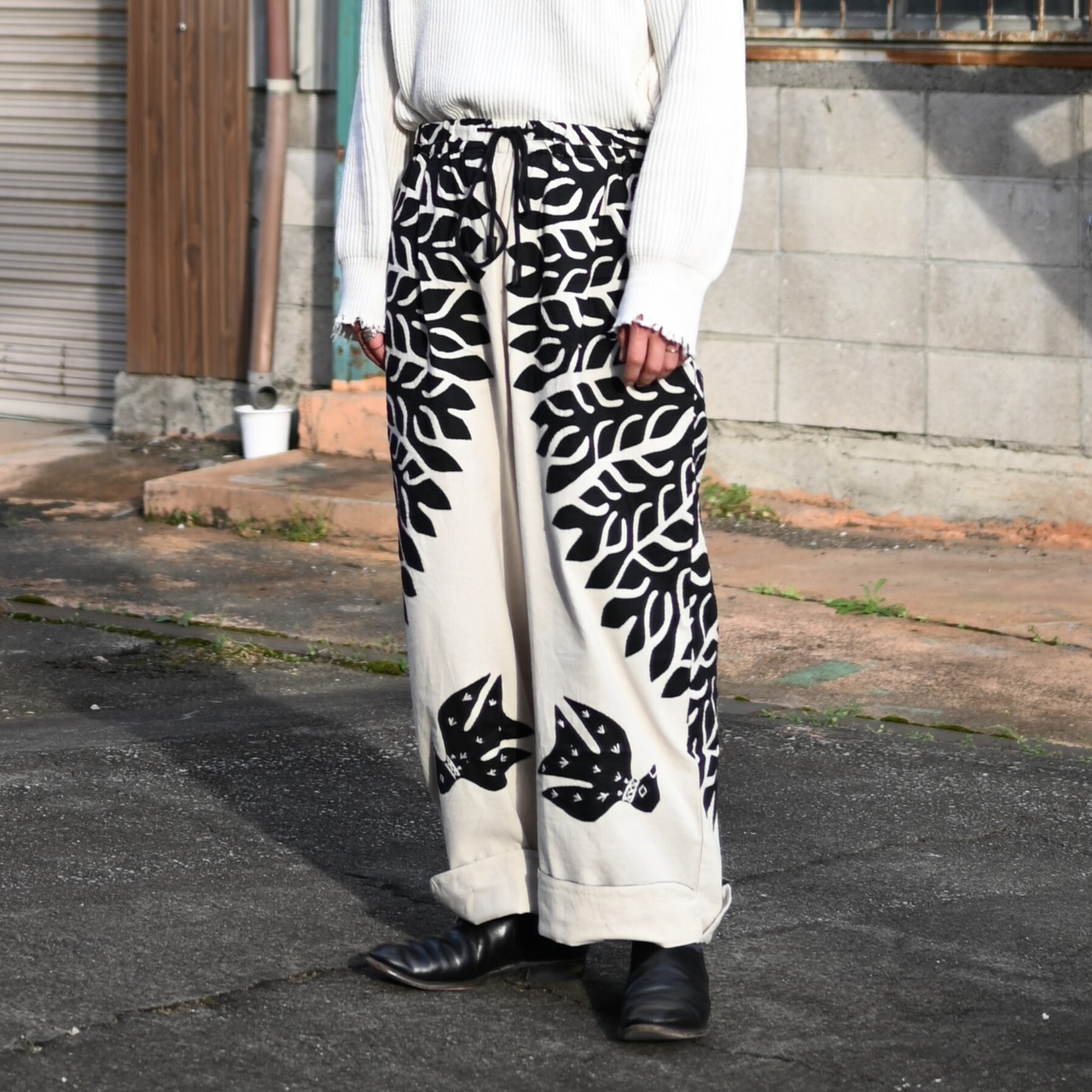 Leh /  Embroidery SKA Reversible Blousonコーディネート