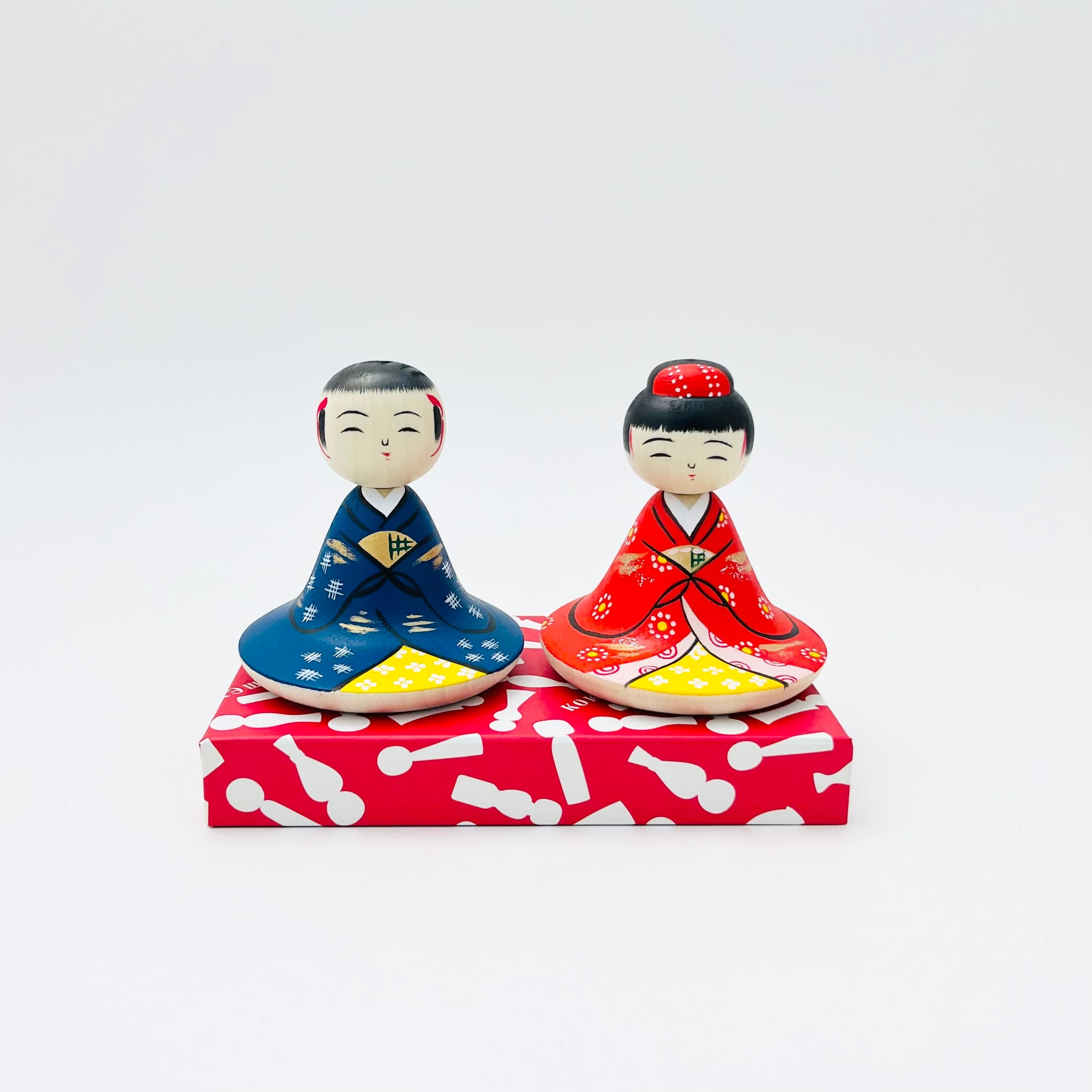 復刻 昭和の雛こけし（小ペア）描彩／笹原綾工人