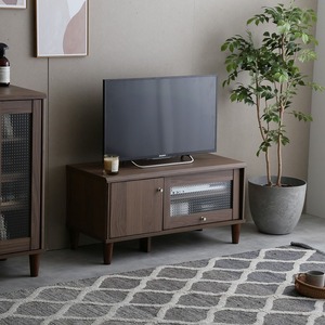 ガラス扉付き テレビボード 幅90cm テレビ台