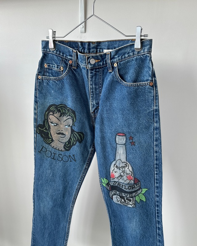 -Levi's- Vintage 80s W30L32 505 Paint Denim Pants