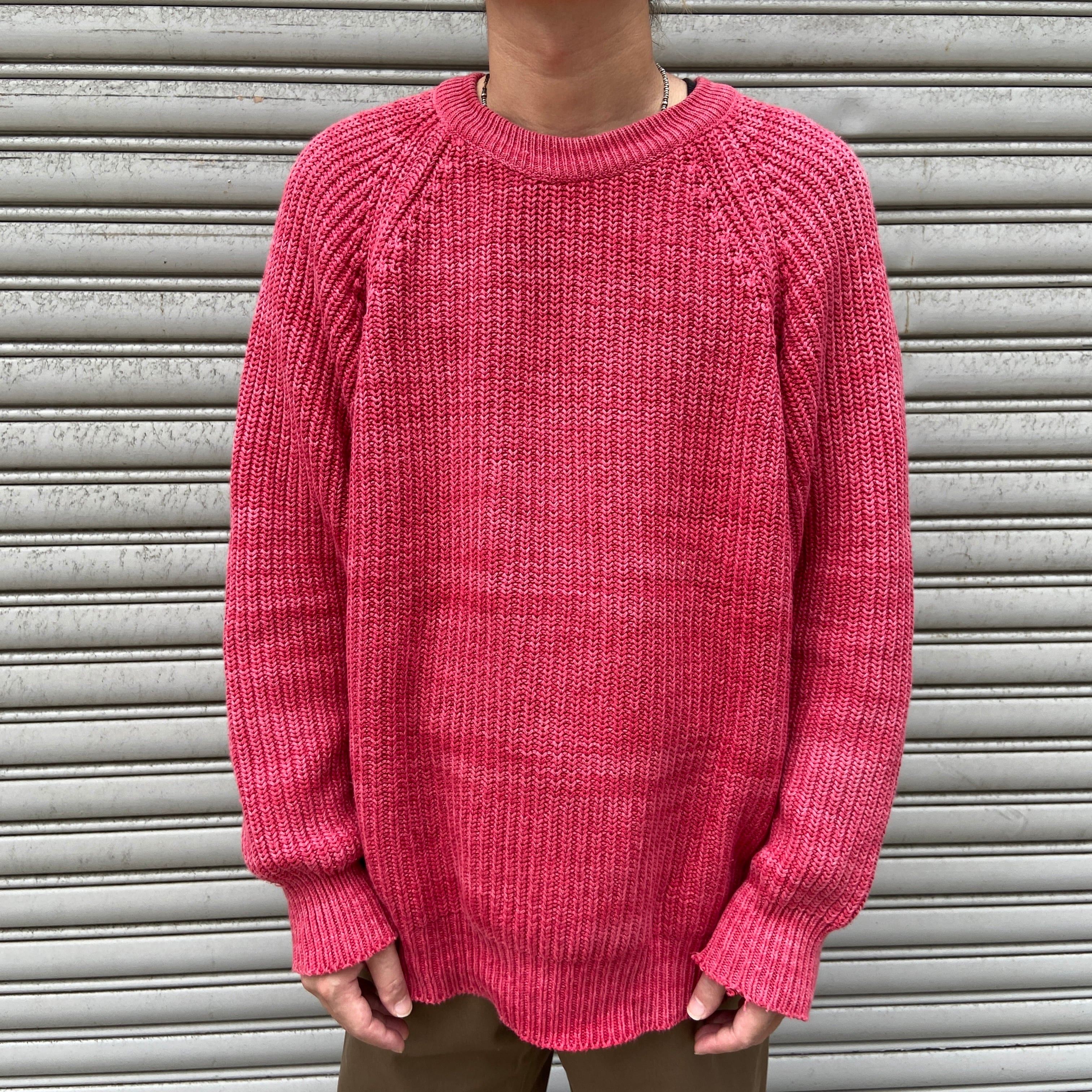 80s USA製 L.L.Bean コットンニット セーター 赤 L ビンテージ | 古着 