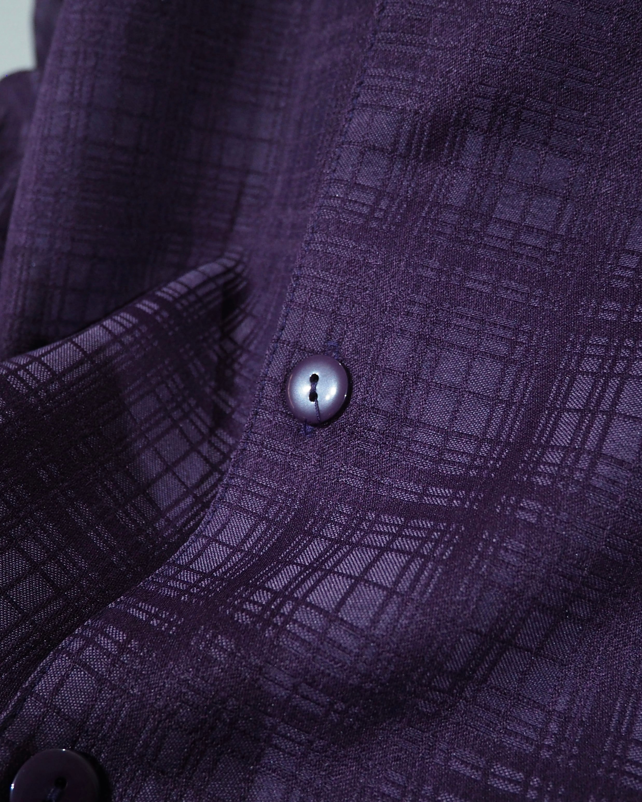 1990s " 妖艶甘美 " Bewitching Purple Color Vintage Loose Open Collar Shirt