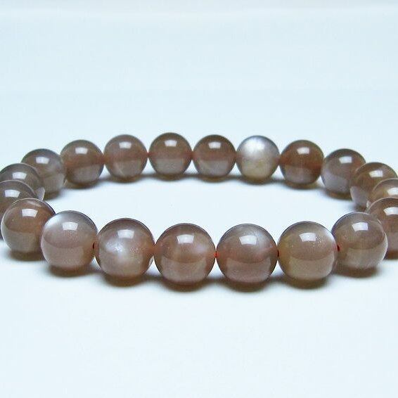 オレンジムーンストーン ブレスレット 10mm 一点物 メール便可 [M便 1/10] 111-48596