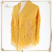 フラメンコ 衣装 シージョ ピキージョ 小物 イエロー系 山吹色 トライアングル フレコ ダンス 無地 三角形 練習 発表会 イベント コスチューム ストール ショール ダンス小物 フリンジ 発表会用 ダンス衣装 ステージ衣装 舞台衣装