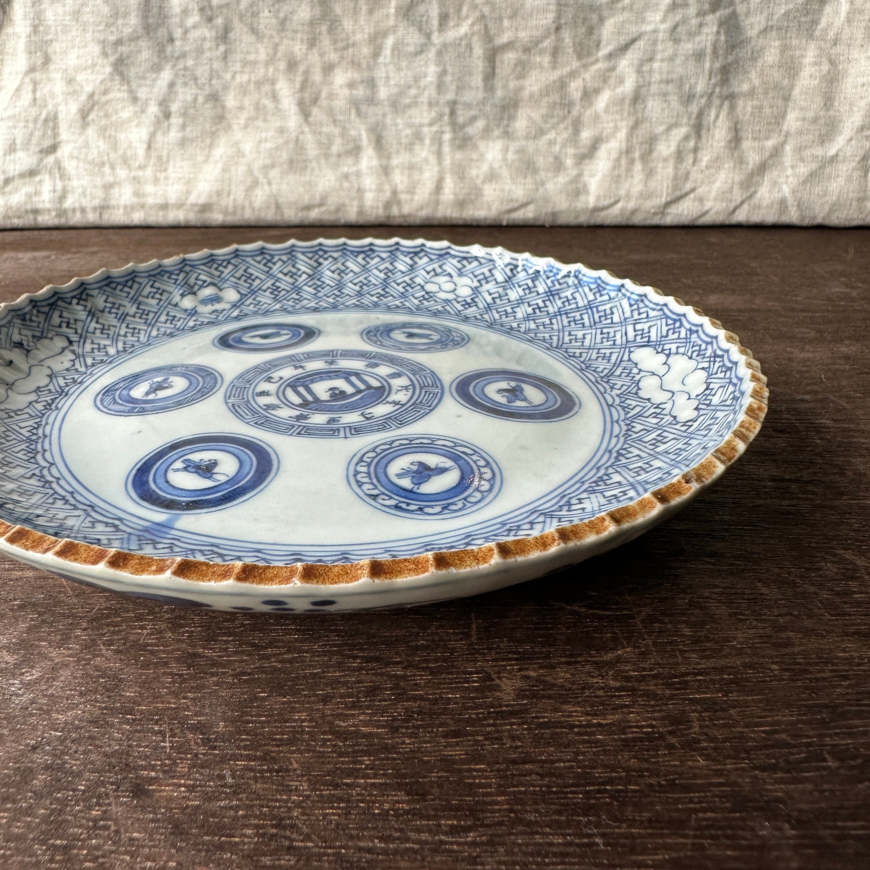 干支と馬に乗る人のイゲ皿 (A) | むかしのうつわ 迦史庵