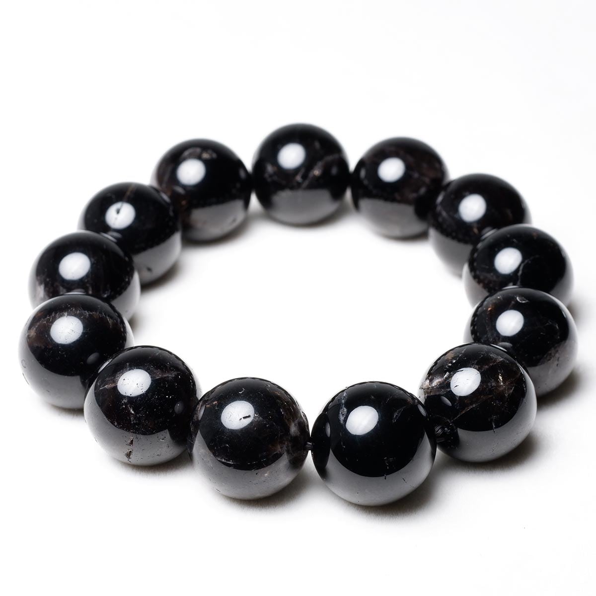 モリオン ブレスレット 18mm 黒水晶 ブレス 一点物 111-38897