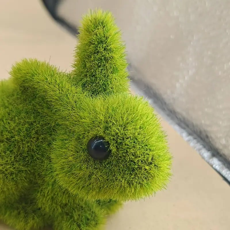 ガーデンオブジェ うさぎ フェイクモス 可愛い 置物 2点セット