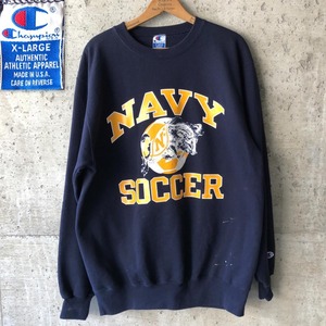 XZ863 90s USA製 Champion NAVY スウェットXL