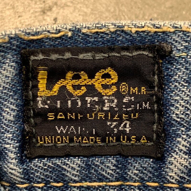 70's Lee 200 ストレートデニム サイド黒タグ オリジナル 縦落ち TALON