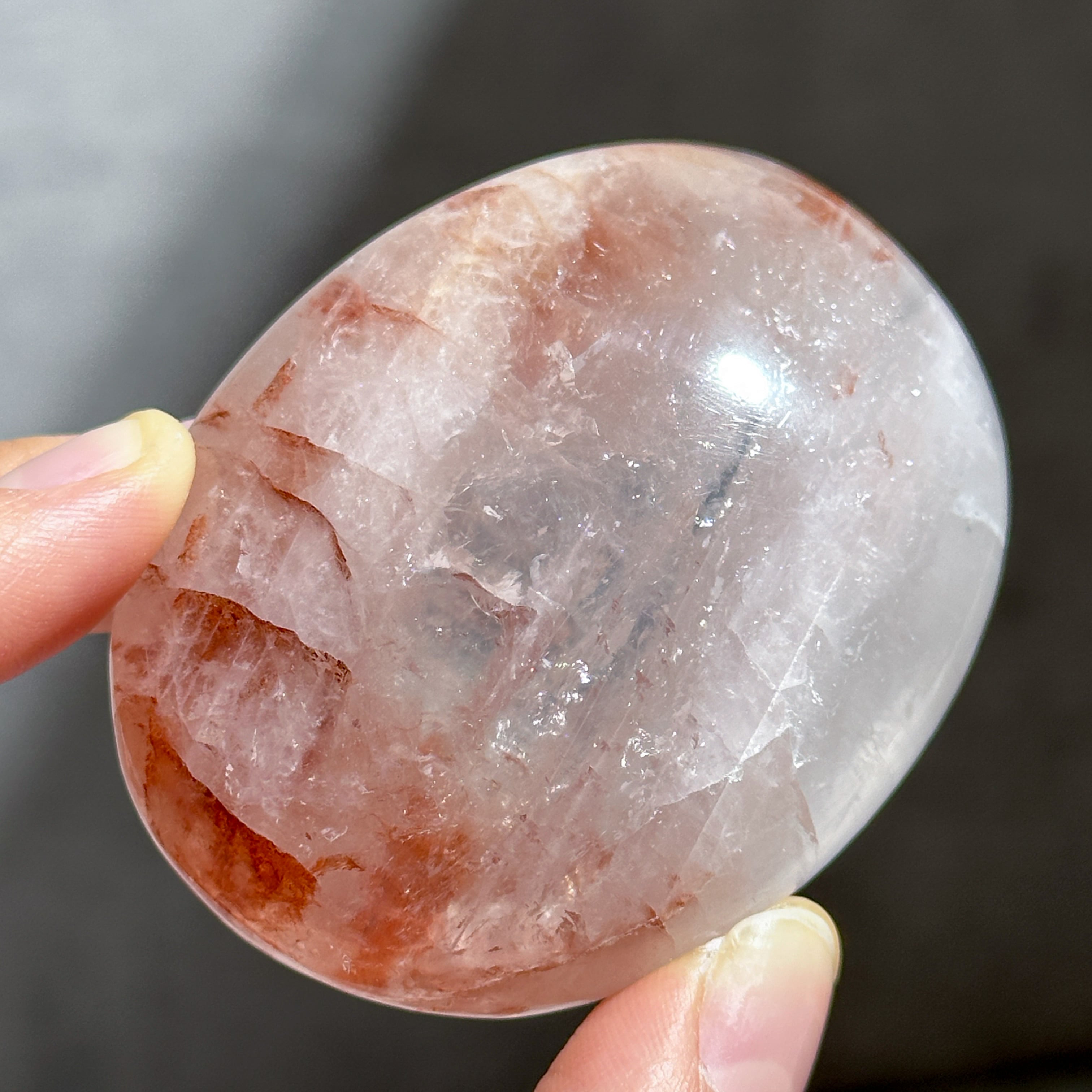 レッドヘマタイトクォーツ パームストーン15◇Red Hematite Quartz