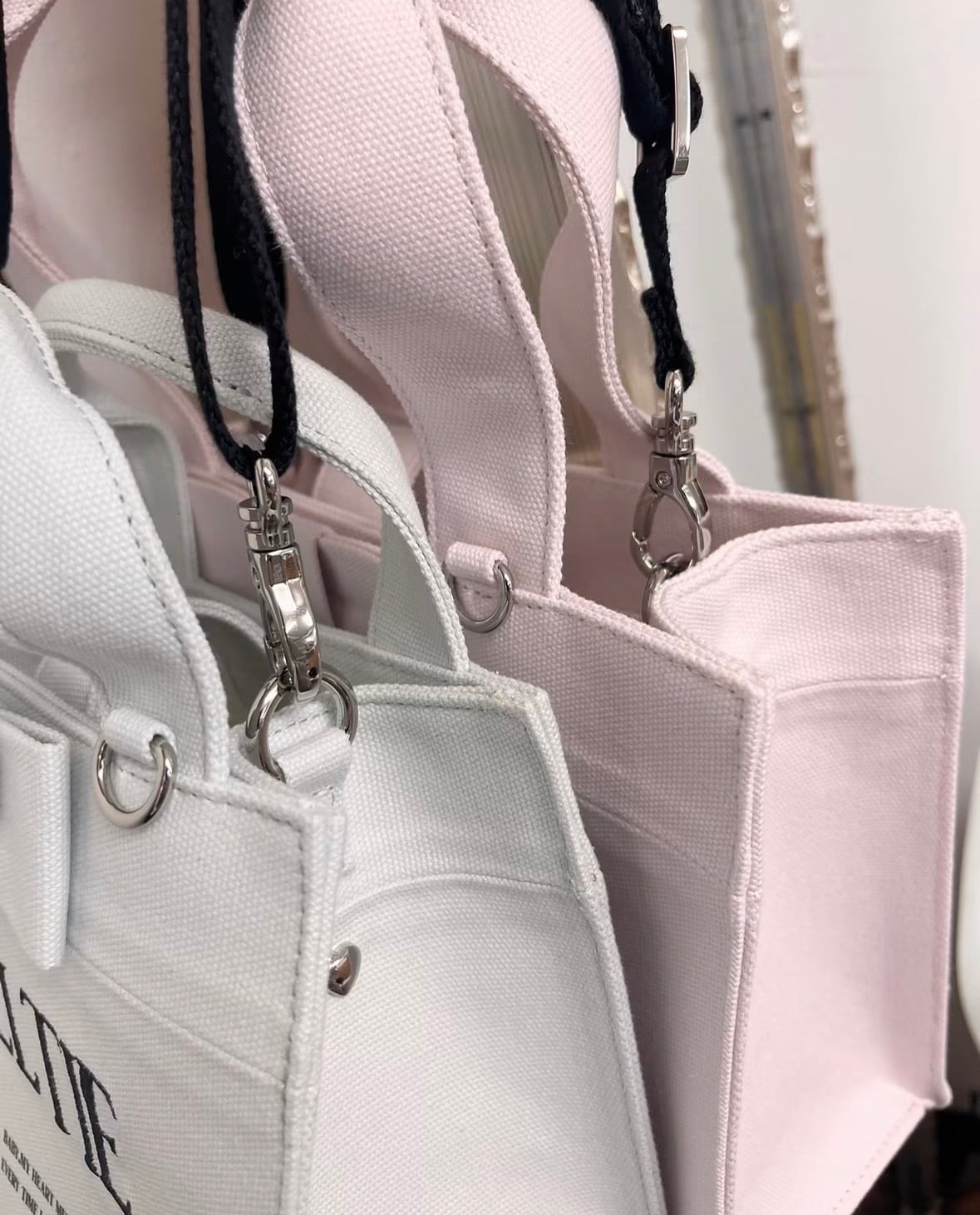 【New color】ribbon canvas tote bag〈SMALL〉