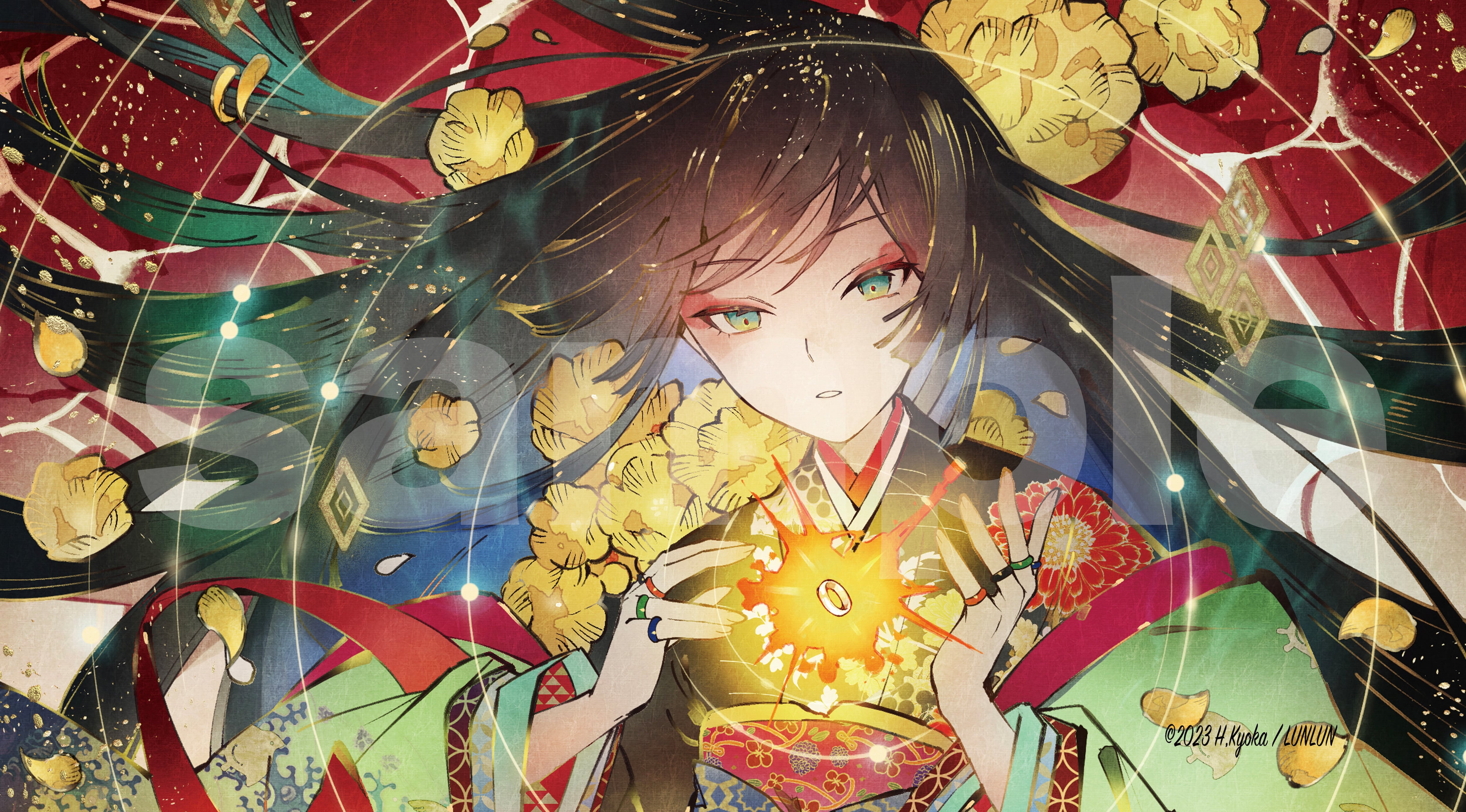 《新作》匈歌ハトリ先生描き下ろしオリジナルプレイマット横型【指輪】