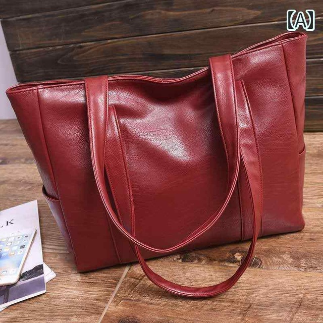 ビジネスバッグ トートバッグ レディース きれいめ 大容量 スクエア型 撥水 レザーバッグ マザーズバッグ 女性用 大きい こなれ感 黒 ブラック 赤 レッド 灰色 グレー 茶色 ブラウン 無地 柔らかい ソフトレザー ラージサイズ A4 フォーマル