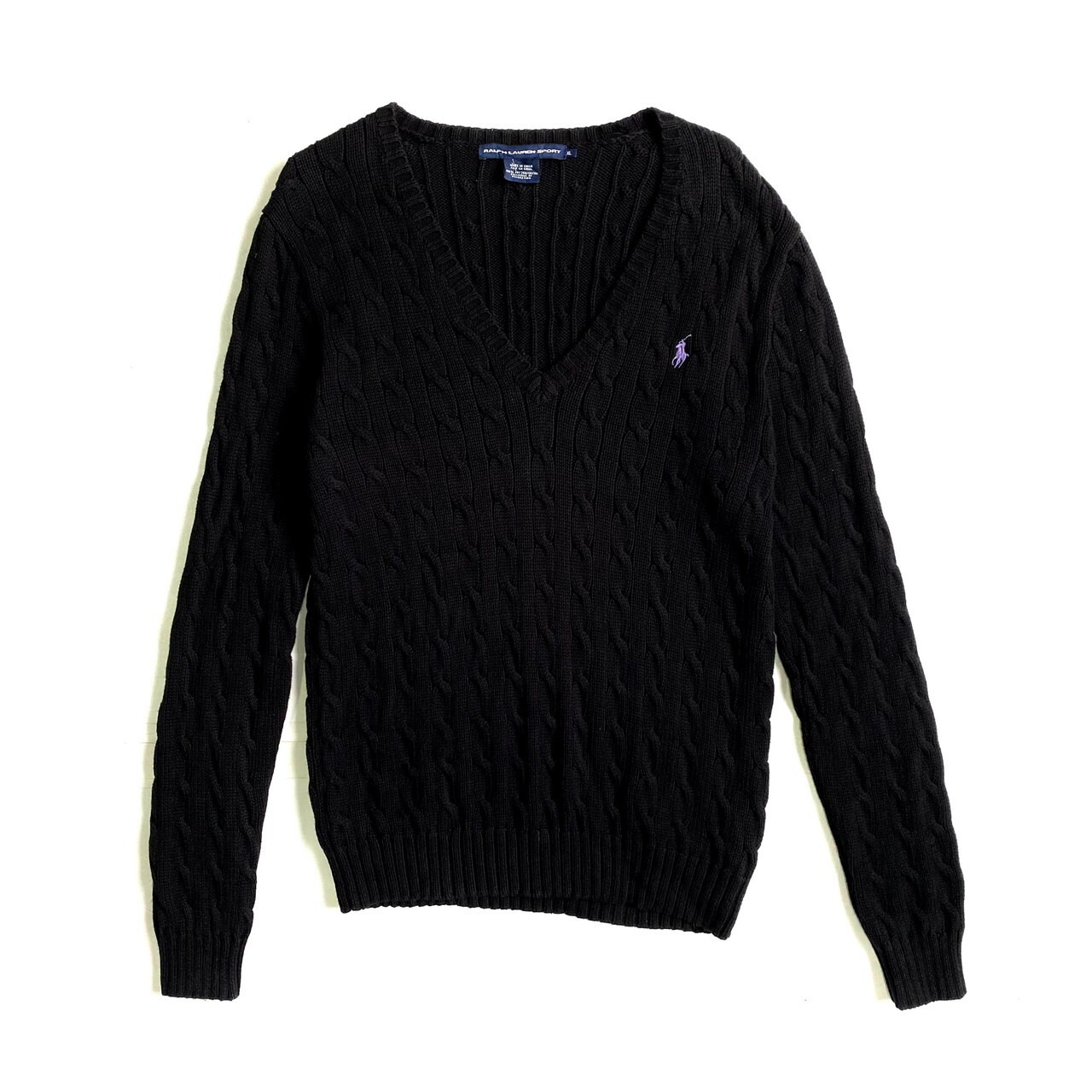 Ralph Lauren Sport ラルフローレン ケーブル編み Vネック コットン 